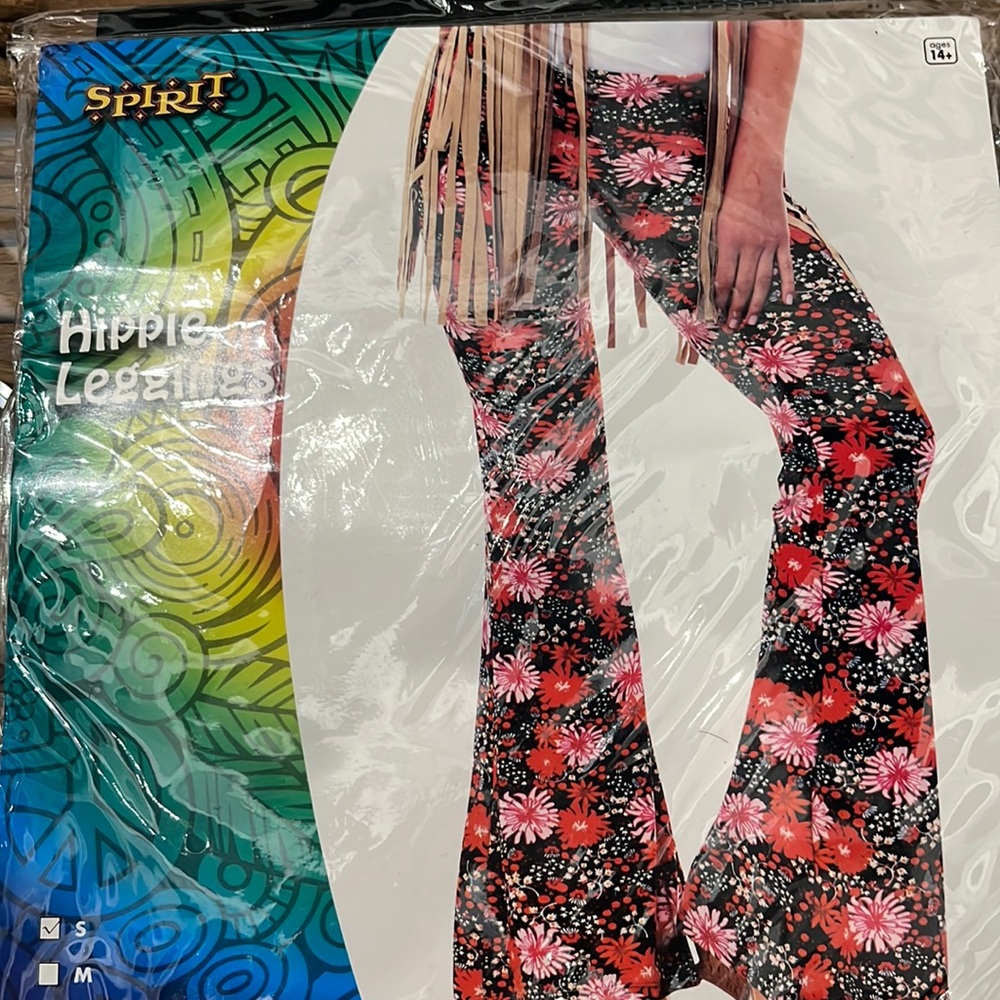 Halloween Costume Hippie Leggings Sz-L